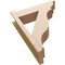 Ekena Millwork 8-in W x 28-in D x 36-in H Funston Trad Rough Cedar Woodgrain TimberThane Outlooker, Primed Tan OUTUR080X28X36FST04RCPR - alternate 5